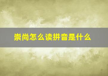 崇尚怎么读拼音是什么