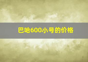 巴哈600小号的价格