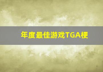 年度最佳游戏TGA梗