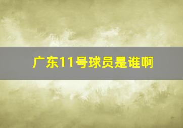 广东11号球员是谁啊