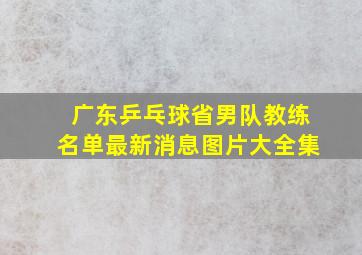 广东乒乓球省男队教练名单最新消息图片大全集