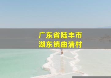 广东省陆丰市湖东镇曲清村