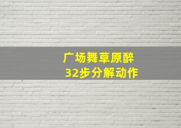 广场舞草原醉32步分解动作