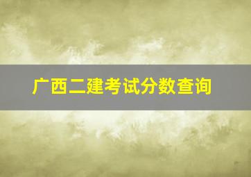 广西二建考试分数查询