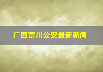 广西富川公安最新新闻