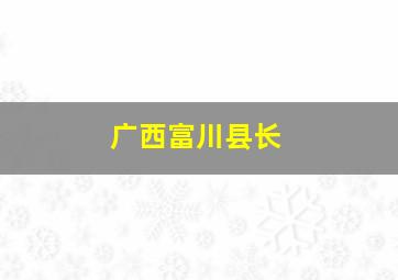 广西富川县长