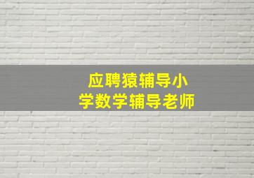 应聘猿辅导小学数学辅导老师