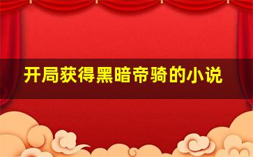 开局获得黑暗帝骑的小说