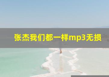 张杰我们都一样mp3无损