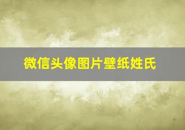 微信头像图片壁纸姓氏