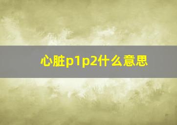 心脏p1p2什么意思