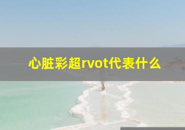 心脏彩超rvot代表什么