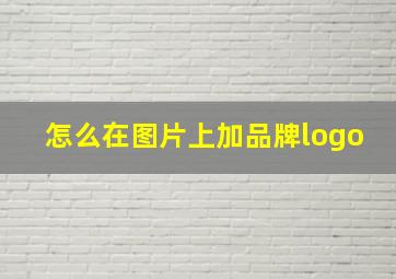 怎么在图片上加品牌logo