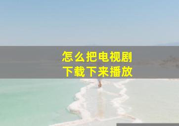 怎么把电视剧下载下来播放