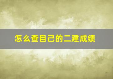 怎么查自己的二建成绩