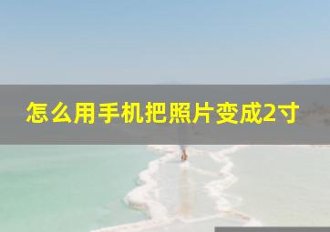 怎么用手机把照片变成2寸