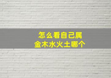 怎么看自己属金木水火土哪个