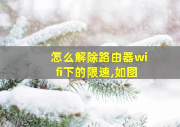 怎么解除路由器wifi下的限速,如图