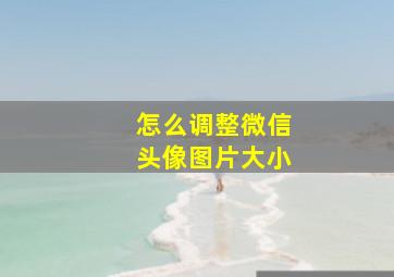 怎么调整微信头像图片大小