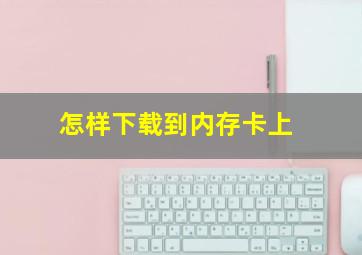 怎样下载到内存卡上