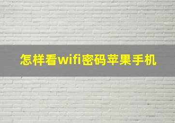 怎样看wifi密码苹果手机