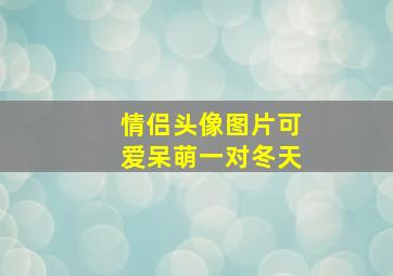 情侣头像图片可爱呆萌一对冬天