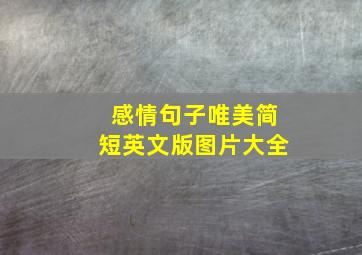 感情句子唯美简短英文版图片大全