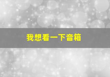 我想看一下音箱