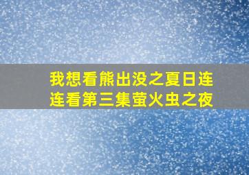 我想看熊出没之夏日连连看第三集萤火虫之夜