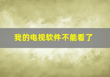 我的电视软件不能看了