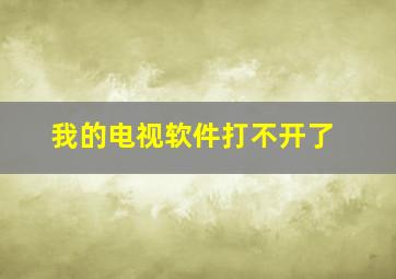 我的电视软件打不开了