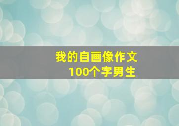 我的自画像作文100个字男生