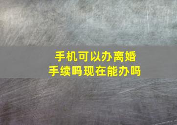 手机可以办离婚手续吗现在能办吗