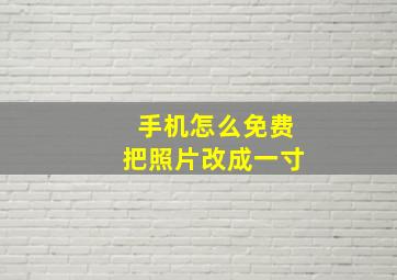 手机怎么免费把照片改成一寸