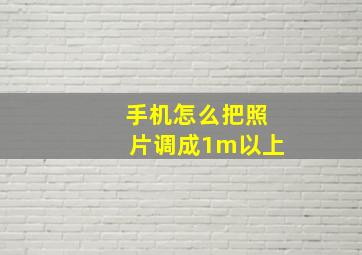 手机怎么把照片调成1m以上