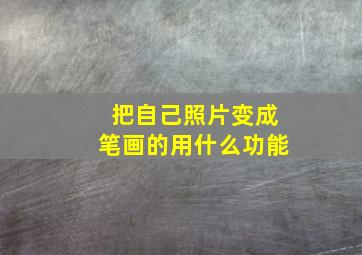 把自己照片变成笔画的用什么功能