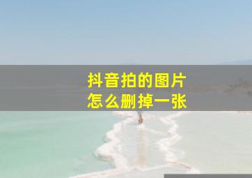 抖音拍的图片怎么删掉一张