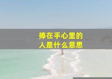 捧在手心里的人是什么意思