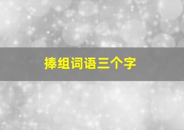 捧组词语三个字