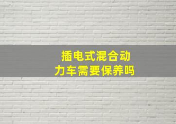 插电式混合动力车需要保养吗