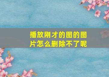 播放刚才的图的图片怎么删除不了呢