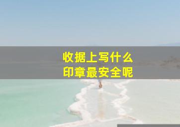 收据上写什么印章最安全呢