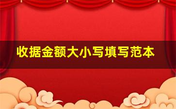 收据金额大小写填写范本