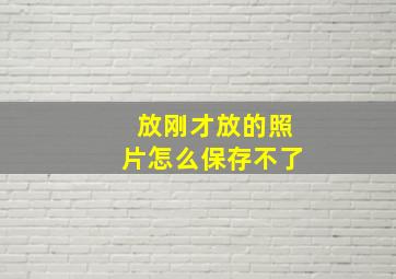 放刚才放的照片怎么保存不了