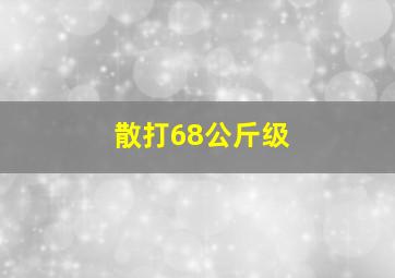 散打68公斤级