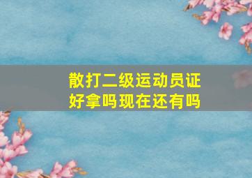 散打二级运动员证好拿吗现在还有吗