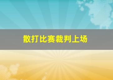 散打比赛裁判上场