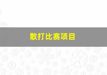 散打比赛项目