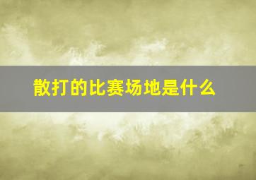 散打的比赛场地是什么