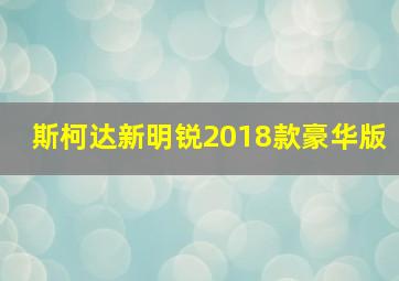 斯柯达新明锐2018款豪华版